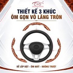 Ốp Bọc Vô Lăng CIND Vân Gỗ Đào (Phiên Bản Nâng Cấp) Sang Trọng Đẳng Cấp Mỏng Nhẹ Chống Trượt Phù Hợp Nhiều Dòng Xe