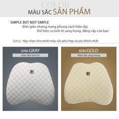 Tựa Lưng Cao Su Non FOCUS Gu F-YM04F-B Màu Xám - Nhập Khẩu Chính Hãng