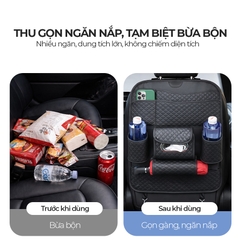 Túi Đựng Đồ Xe Hơi Đa Năng Sau Ghế Ô Tô CIND CD-L011 Da PU Màu Đen - Nhập Khẩu Chính Hãng