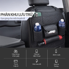 Túi Đựng Đồ Xe Hơi Đa Năng Sau Ghế Ô Tô CIND CD-L011 Da PU Màu Đen - Nhập Khẩu Chính Hãng