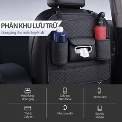 Túi Đựng Đồ Xe Hơi Đa Năng Sau Ghế Ô Tô CIND CD-N011 Da PU Màu Đen - Nhập Khẩu Chính Hãng
