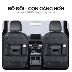 Túi Đựng Đồ Xe Hơi Đa Năng Sau Ghế Ô Tô CIND CD-N011 Da PU Màu Đen - Nhập Khẩu Chính Hãng