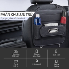 Túi Đựng Đồ Xe Hơi Đa Năng Sau Ghế Ô Tô CIND CD-T011 Da PU Màu Đen - Nhập Khẩu Chính Hãng