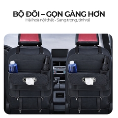 Túi Đựng Đồ Xe Hơi Đa Năng Sau Ghế Ô Tô CIND CD-T011 Da PU Màu Đen - Nhập Khẩu Chính Hãng