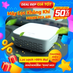 Máy Lọc Không Khí Trên Ô tô CIND MANN FCA 401 Màu Trắng Lọc Bụi Mịn Khử Vi Khuẩn Khử Mùi - Nhập Khẩu Chính Hãng