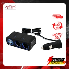Bộ Chia Tẩu Ô Tô 2 Ổ Và 2 Cổng Usb Có Dây AIR-Q PZ-711 - Nhập Khẩu Chính Hãng