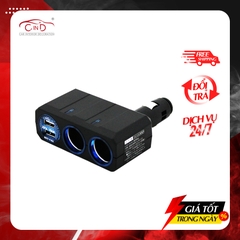 Bộ Chia Tẩu Ô Tô 2 Ổ Và 2 Cổng Usb Không Dây AIR-Q PZ-710 - Nhập Khẩu Chính Hãng