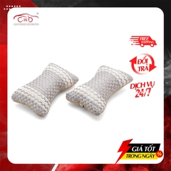 Combo 2 Gối Tựa Đầu Bằng Sợi Bông 3D Thoáng Khí CIND Kiểu 2 - Nhập Khẩu Chính Hãng