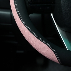 Bọc Vô Lăng CIND 8291 Size M Màu Đen Hồng - Nhập Khẩu Chính Hãng