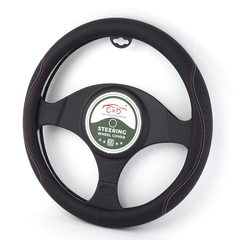 Bọc Vô Lăng CIND 8558 Size M Màu Đen Chỉ Đỏ Lam- Nhập Khẩu Chính Hãng