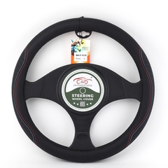 Bọc Vô Lăng CIND 8558 Size M Màu Đen Chỉ Đỏ Lam- Nhập Khẩu Chính Hãng