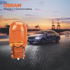 Combo 10 Bóng Đèn Chân Ghim Lớn 1 Tim OSRAM Original T20 WY21W 12V 21W Màu Vàng - Nhập Khẩu Chính Hãng