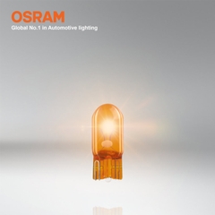 Combo 2 Bóng Đèn Chân Ghim Nhỏ 1 Tim OSRAM Original T10 WY5W 12V 5W Màu Vàng - Nhập Khẩu Chính Hãng