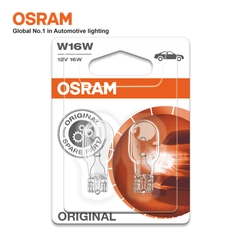 Combo 2 Bóng Đèn Chân Ghim Trung 1 Tim OSRAM Original T15 W16W 12V 16W - Nhập Khẩu Chính Hãng