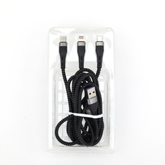 Cáp Sạc Nhanh 3 Đầu (USB to Type C/ Lightning/ Micro, 8A/160W Sạc Nhanh & Cáp Dữ Liệu) CIND CNY-A1 - Nhập Khẩu Chính Hãng
