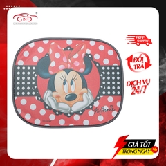 Combo 2 Tấm Che Nắng Ô Tô Tròn Nhỏ NB LX-C040 Hình Chuột Minnie (36x44 cm) - Nhập Khẩu Chính Hãng