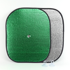 Combo 2 Tấm Che Nắng Ô Tô Xốp Cách Nhiệt Tròn Nhỏ Màu Lá Phủ Bạc CIND CD-C044 (36x44cm) - Nhập Khẩu Chính Hãng