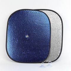 Combo 2 Tấm Che Nắng Ô Tô Xốp Cách Nhiệt Tròn Nhỏ Màu Lam Phủ Bạc CIND CD-C044 (36x44cm) - Nhập Khẩu Chính Hãng