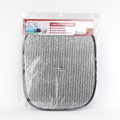 Combo 2 Tấm Che Nắng Ô Tô Xốp Cách Nhiệt Tròn Nhỏ Màu Lam Phủ Bạc CIND CD-C044 (36x44cm) - Nhập Khẩu Chính Hãng