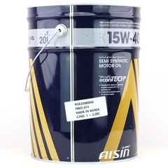 Dầu Nhớt Bán Tổng Hợp AISIN Econtech+ CI4/SL 15W40 20 Lít ECSI154PLB - Nhập Khẩu Chính Hãng