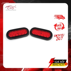 Combo 2 Đèn Led Hình Oval Xe Tải VIAIR VI-019 12V Màu Đỏ - Nhập Khẩu Chính Hãng