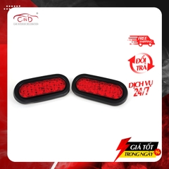 Combo 2 Đèn Led Hình Oval Xe Tải VIAIR VI-019 24V Màu Đỏ - Nhập Khẩu Chính Hãng