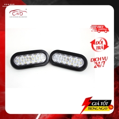 Combo 2 Đèn Led Hình Oval Xe Tải VIAIR VI-019 24V Màu Trắng - Nhập Khẩu Chính Hãng