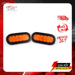 Combo 2 Đèn Led Hình Oval Xe Tải VIAIR VI-019 12V Màu Vàng - Nhập Khẩu Chính Hãng