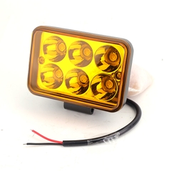 Đèn LED Trợ Sáng Bảng Chữ Nhật Viair 6 Bóng Vàng 12-30V (77x111mm)