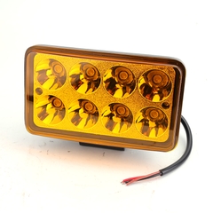 Đèn LED Trợ Sáng Bảng Chữ Nhật Viair 8 Bóng Vàng 12-30V (99x152mm)