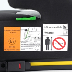 Ghế Nâng Ô Tô Trẻ Em ET-002A Booster Seat 125–150cm Màu Đen Tựa Lưng Có ISOFIX i-Size Có Khay Đựng Cốc Tiện Lợi  – Nhập Khẩu Chính Hãng