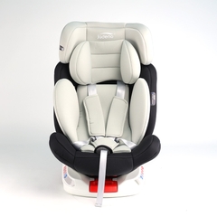 Ghế An Toàn Cho Trẻ Em QM-360A ISOFIX + Xoay 360° Thông Minh + Khoá An Toàn 5 Điểm Phiên Bản Hiện Đại Màu Xám Sang Trọng - Nhập Khẩu Chính Hãng