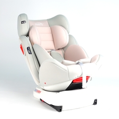 Ghế An Toàn Cho Trẻ Em QM-360A ISOFIX + Xoay 360° Thông Minh + Khoá An Toàn 5 Điểm Phiên Bản Hiện Đại Màu Hồng Ngọt Ngào - Nhập Khẩu Chính Hãng