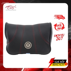 Gối Tựa Đầu Cao Su Non Bọc Da CIND G003 Màu Đen Chỉ Đỏ - Nhập Khẩu Chính Hãng