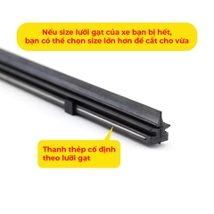 Combo 2 Lưỡi Gạt Mưa Loại A VIAIR R15 (24 Inch/600 mm) - Nhập Khẩu Chính Hãng