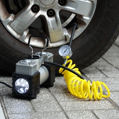 Máy Bơm Lốp Ô Tô 2 Xi-lanh 12V Công Suất Lớn Mạnh Mẽ Bơm Hơi Đa Năng HS-978A - Nhập Khẩu Chính Hãng