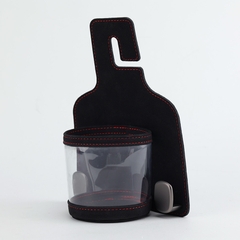 Móc Treo Đa Năng Có Hộc Đựng Ly Trên Ô Tô CIND BO-L021 Bằng Kim Loại Bọc Da Lộn Màu Đen Sang Trọng Cho Nội Thất Xe - Nhập Khẩu Chính Hãng