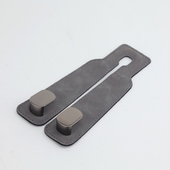 Móc Treo Kép Đa Năng Trên Ô Tô CIND BO-N021 Bằng Kim Loại Bọc Da Lộn Màu Xám Sang Trọng Cho Nội Thất Xe - Nhập Khẩu Chính Hãng