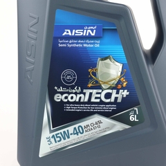 Nhớt Động Cơ AISIN ECSI1546P 15W-40 CI4 / SL Econtech+ Semi Synthetic 6L - Nhập Khẩu Chính Hãng