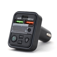 Tẩu Sạc Nhanh QC3.0 + PD 25W Kết Nối Bluetooth Nghe Nhạc MP3 2 Cổng USB Và 1 Cổng Type C CIND F18 25W - Nhập Khẩu Chính Hãng