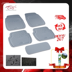 Bộ Thảm Lót Sàn Ô Tô Chống Trượt 3D 2357 Màu Xám 4 Chỗ - Nhập Khẩu Chính Hãng