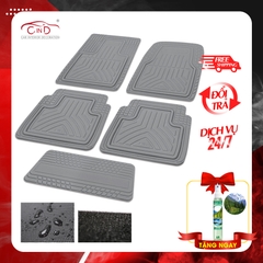 Bộ Thảm Lót Sàn Ô Tô Chống Trượt 3D 2379 Màu Xám 4 Chỗ - Nhập Khẩu Chính Hãng