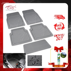 Bộ Thảm Lót Sàn Ô Tô Chống Trượt 3D 2399 Màu Xám 4 Chỗ - Nhập Khẩu Chính Hãng