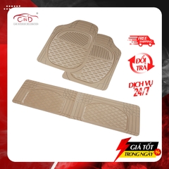 Bộ Thảm Lót Sàn Ô Tô PACKY PODA 6201-6207 Màu Kem 4 Chỗ - Nhập Khẩu Chính Hãng