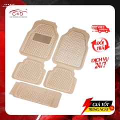 Bộ Thảm Lót Sàn Ô Tô PACKY PODA 6975 Màu Kem 4 Chỗ - Nhập Khẩu Chính Hãng
