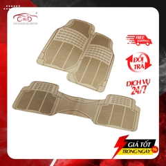 Bộ Thảm Lót Sàn Ô Tô PACKY PODA 7901-7907 Màu Kem 4 Chỗ - Nhập Khẩu Chính Hãng