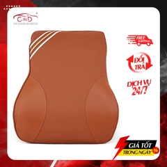 Tựa Lưng Ô Tô Cao Su Non Bọc Da CIND QF004 Màu Nâu - Nhập Khẩu Chính Hãng