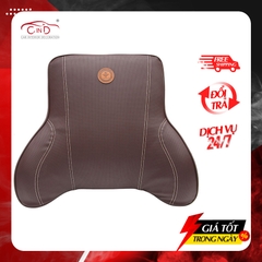 Tựa Lưng Ô Tô Cao Su Non Bọc Da CIND G003 Màu Café - Nhập Khẩu Chính Hãng