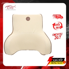 Tựa Lưng Ô Tô Cao Su Non Bọc Da CIND G003 Màu Kem - Nhập Khẩu Chính Hãng