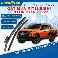 Gạt Mưa Xe Mitsubishi Triton 2015-2022 GOODYEAR Siêu Êm Không Rít Size Chuẩn